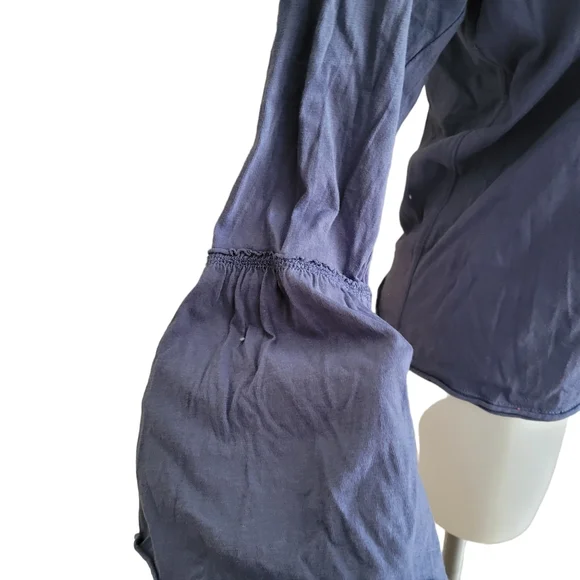 Piazza Italia Top Size Large Bell Sleeve Blue - Picture 3 of 4